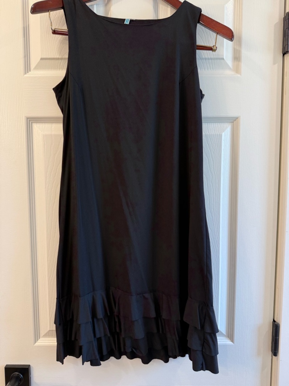 Black BeachTime Ruffle Hem Dress